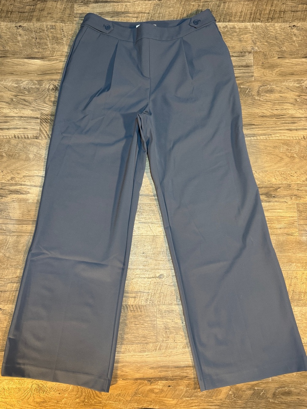 Calvin Klein Wide-Leg Dress Pants in Stormy Blue - Size 14